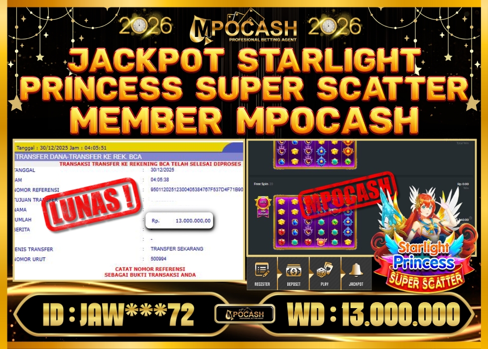 MPOCASH JACKPOT STARLIGHT PRINCESS SUPER SCATTER